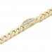 0.76 ct Ladies Cuban Link Round Cut Diamond Tennis Bracelet in 14kt Yellow Gold 